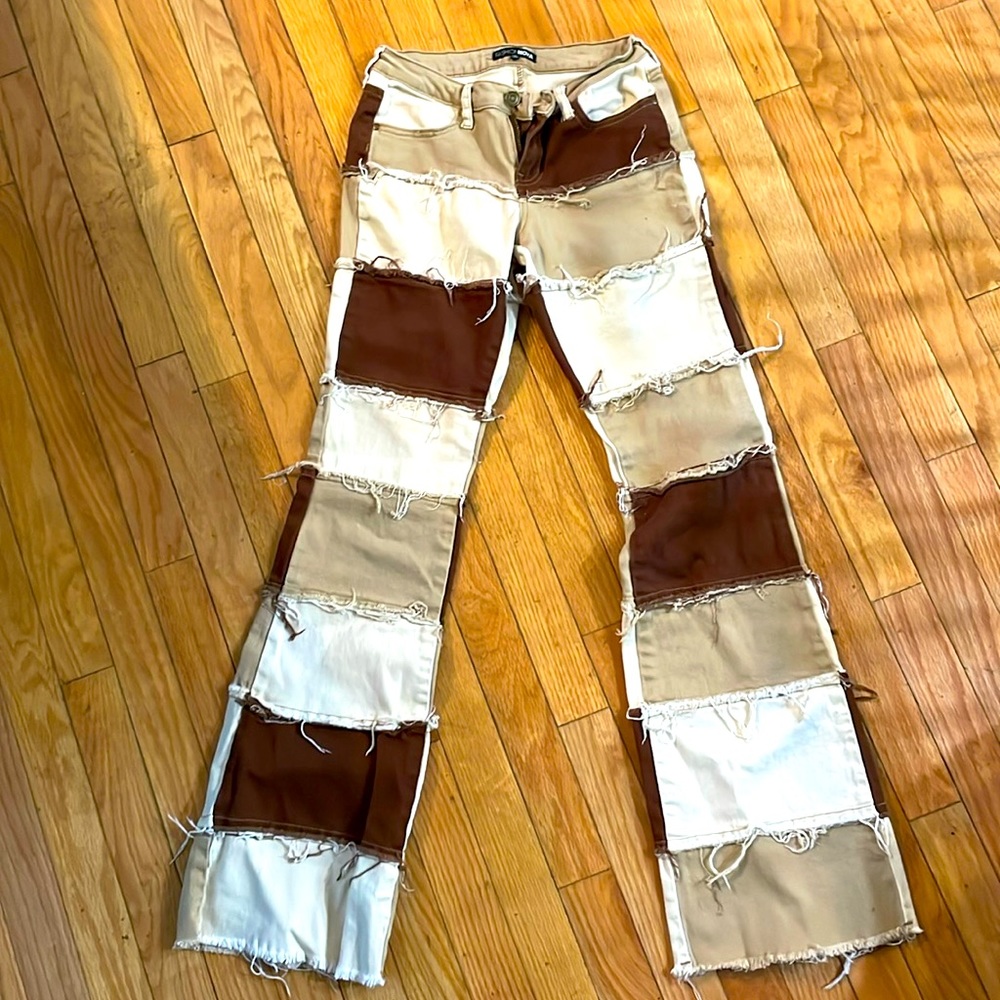 Juniors patchwork jeans